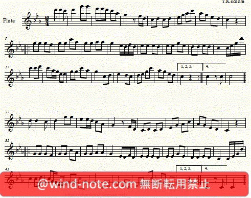 フルート用無料楽譜 童謡 うれしいひなまつり Douyou Ureshiihinamatsuri Flute Sheet Music フルート無料楽譜のページ