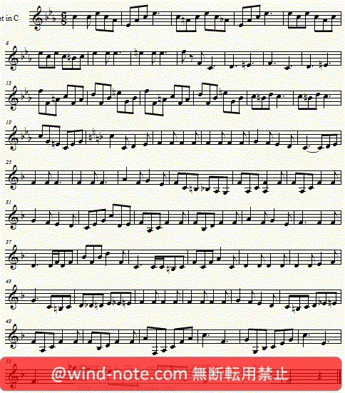 フルート用無料楽譜 ミッキーマウス マーチ Mickey Mouse Club March Flute Sheet Music フルート 無料楽譜のページ