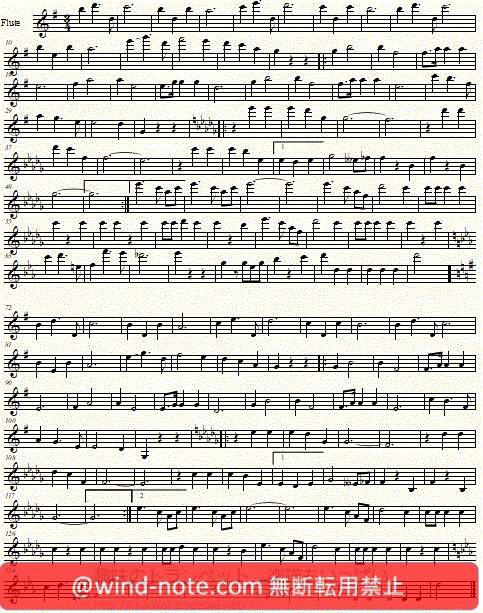 フルート用無料楽譜】ﾖﾊﾝ・ｼｭﾄﾗｳｽII『皇帝円舞曲(Kaiserwalzer Johann Strauss（II）)Flute sheet  music – フルート無料楽譜