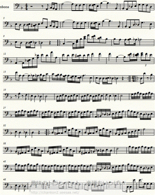 トロンボーン用無料楽譜 モンティ作曲 チャルダッシュ Csardas Vittorio Monti Trombone Sheet Music トロンボーン無料楽譜のページ