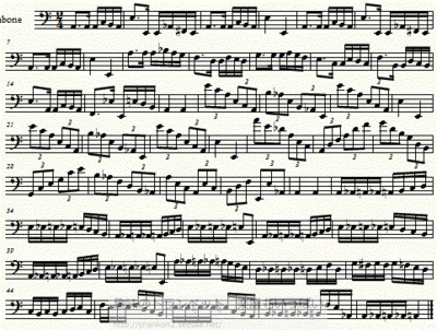 トロンボーン用無料楽譜 パガニーニ 24の奇想曲no 24 Paganini Caprice No 24 Trombone Sheet Music トロンボーン無料楽譜のページ