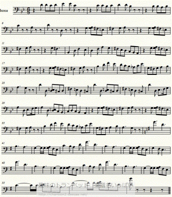 トロンボーン用無料楽譜 グノー マリオネットの葬送行進曲 Gounod Funeral March Of A Marionette Trombone Sheet Music トロンボーン無料楽譜のページ