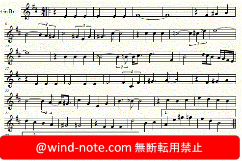 トランペット用無料楽譜 ビクター ヤング作曲 ラブレター Victor Young Love Letters Trumpet Sheet Music トランペット無料楽譜