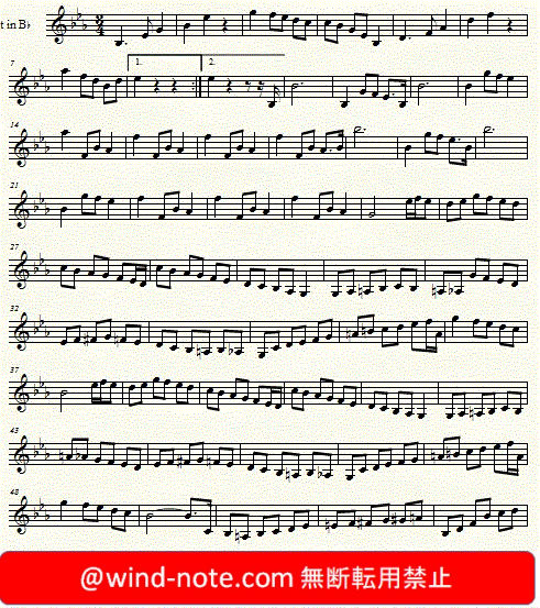 トランペット用無料楽譜 ウェーバー作曲 舞踏への勧誘 Weber Invitation To The Dance Op 65 Trumpet Sheet Music トランペット無料楽譜のページ